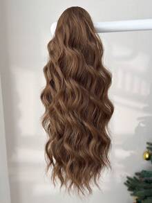 18-Inch Brown Wavy Heat-Resistant Synthetic Claw Ponytail Wig, Suitable For Women's Parties And Daily Use - Brown - View 7