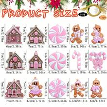 Gingerbread Tree Ornaments Creative Christmas Hanging Decoration For Home Office Party Celebration - Pink - View 7
