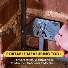Transportador universal y herramienta de medición de ángulos n.° 39, fabricado en acero inoxidable, mide ángulos exteriores, interiores y oblicuos, con un rango de medición de 0° un 180°.Lo necesitas, y resulta que lo tengo.