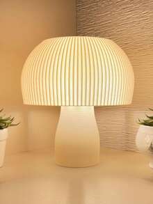 Mushroom Table Lamp, Bedside Lamp, 110V/220V, For Bedroom, Living Room, Or Office. - 白色 - 查看 6