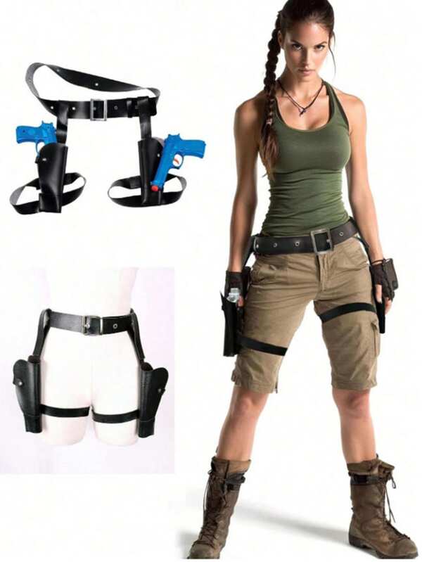 Adjustable Thigh Holster Strap, Fits Most Handguns, Adjustable Position And Tightness Thigh Rig Holster, Suitable For Outdoor Hunting, Sports, Cosplay Accessories, Aidaand Lara Croft