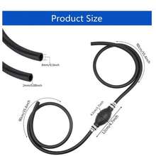 مضخة نقل الوقود يدوية شفط اليد مضخة نقل المياه مع خرطوم ناعم 8 مم لنقل البنزين والوقود والسوائل والمياه وخزان الأسماك، أنبوب شفط الوقود الأسود، مضخة نقل الزيت اليدوية، مضخة المياه اليدوية