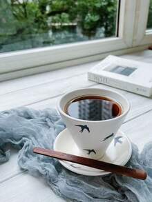 Creative Niche Ceramic Coffee Cup & Saucer Set, Japanese-Style Mug, Retro Coarse Pottery Latte Cup - Multicolor - View 13