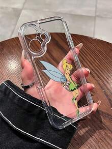 Disney 1 pieza Funda de teléfono transparente de TPU con diseño de dibujos animados y amortiguación de golpes, adecuada como regalo de vacaciones, compatible con iPhone 13/14/15/16/17 Pro Max