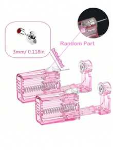 2 Packs Ear Piercing Kit,Disposable Ear Piercing Gun With Built In Cubic Zirconia Ear Stud, At Home Self Ear Piercer Kit - Pink - View 20