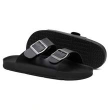 Unisex Casual  Sandal With Adjustable Buckle, Comfortable, Synthetic - 黑色 - 查看 3