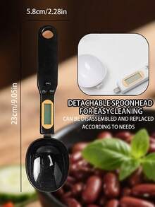 1 pieza Cuchara de medición digital de alta precisión con pantalla LCD de 500g/0.1g, cuchara de pesaje digital desmontable y ajustable, accesorio portátil convertible, báscula de medición de alimentos, báscula de cocina para el hogar, báscula de café y té de viaje, utensilios de cocina, herramientas de repostería, baterías no incluidas - Multicolor - Ver 6