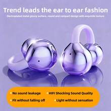 New Senyang True Wireless Clip-On Sports Headset Music Hanging Bluetooth Earpods Video Comfortable TWS HIFI Dolby Bass Stereo HD Calling Earphones Adapted For Android For Iphone Cellphone Gaming Earpieces Couples Business Smart Headphones - J91 - Xem 3