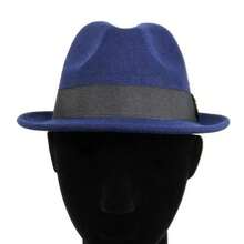 Chapéu Fedora Clássico Feltro Lã Aba Curta cor preto