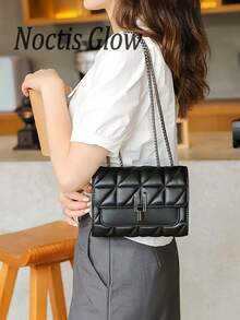 New Autumn/Winter Fashionable Versatile Mini Plaid Crossbody Bag, Classic Flap Shoulder Bag, 1pc Women Elegant Handbag And Wallet Set Black Muscle Stripe Snapping Women's Shoulder Bag Fashion Fashion Women's Shoulder Wallet Card Bag Designer Purses For Women Shoulder Purse Small Crossbody Purses For Women Leather Purses Quilted Travel Essentials School Supplies Travel Accessories Halloween Halloween Decor Fall Decor Halloween Decorations - Multicolor - View 7