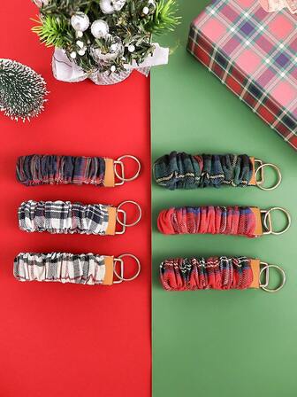 7 st/set julnyckelringar till bilen, nyckelringar i julstil lämpliga för kvinnor och män väskberlocker biltillbehör lärare vän syster presentidéer