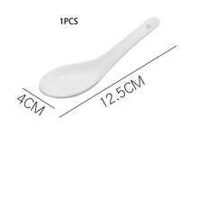 1/2 piezas Cucharas de sopa de cerámica asiática, 5.3 pulgadas (13.5 cm) Cucharas para ramen, aptas para Corelle, Pho, Miso, Wonton, Ramen, Dumplings, Macarons, lavavajillas y horno