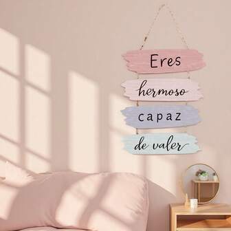 1pc Spanish Wall Decor Plaque, Suitable For Girls Room Decoration, Wall Poster, Wall Art, Female Home Decor, Great Gift For Valentine's Day, Daughter, Mother, Friend, Christmas