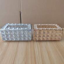 Caixa de lenços de cristal, caixa de lenços retangular, porta-lenços de luxo, caixa de armazenamento de lenços dourada, capa decorativa para caixa de lenços, adequada para restaurante, sala de estar, banheiro, quarto, escritório, etc. Caixa organizadora de mesa, caixa de lenços, caixa de armazenamento - Multicolorido - Ver 7