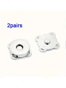 2 Pairs Magnetic Snap Buttons, Bag Parts & Accessories Fastener - Multicolor - View 12