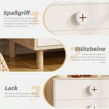 Drawer Storage Cabinet - Wood Color and White - View 10