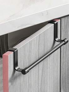 Stainless Steel Towel Rack Multi-Purpose Single Door Bathroom Kitchen Cabinet Towel Rag Rack Shelf Hanger Punch-Free Rag Hanger - Multicolor - View 5