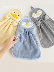 动物主题指巾 动物毛巾 挂式手巾 吸水洗脸巾 浴巾 清洁巾 可爱企鹅鸭小鸭图案 适用于家庭厨房卧室浴室 厨房配件 厨房用品 家居必需品 家居装饰 浴室装饰及配件 秋季装饰 送给男友的礼物 家居必需品 护肤