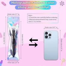 50 Pcs 2.7inch X 9inch Pen Bags Holographic Bags Pen Packaging Bag Resealable Smell Proof Bag For Party Favor Food Storage, Cosmetics, Jewelry & Pen Packaging{Inchcolor_nameinch:Inch2.7x9InchHolographicinch,Inchsize_nameinch:Inch1Count(Packof50)Inch} - 2.7x9吋全息 - 查看 3