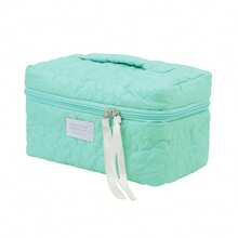 Brodark 1pc Polyester Toiletry Bag, Minimalist Solid Color Portable Organizer Bag, Valentine's Day Gift, Bohemian Style - Multicolor - View 14