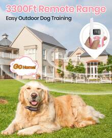 For 2 Dogs Dog Bark Collar With Remote,  Bark And Shock Collar Combo, 3300Ft Dog Training Collar - Auto Anti ,4 Dog Training ModesBark/Beep/Vibration/Shock 4 Modes, Rechargeable,IPX7 Waterproof, Smart E-Collar With 5 Adjustable Levels Of Sensitivity - Mixed Colors - View 4