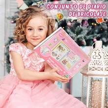 EUARD Kit de Diario DIY para Niñas, Juego de Suministros para Álbum de Recortes y Diario, Regalo Ideal para Niñas de 8-14 Años, Set de Manualidades para Desatar la Creatividad en Arte y Escritura (SH029 Rosa) - 1 - Ver 7