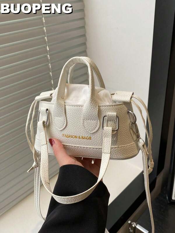 Mini bolsa de mão com estampa de jacaré e bolsa transversal para cosméticos