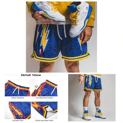 Men's Basketball Shorts Gym Training Workout Athletic Shorts Mesh Graphic Print Running Short Pants