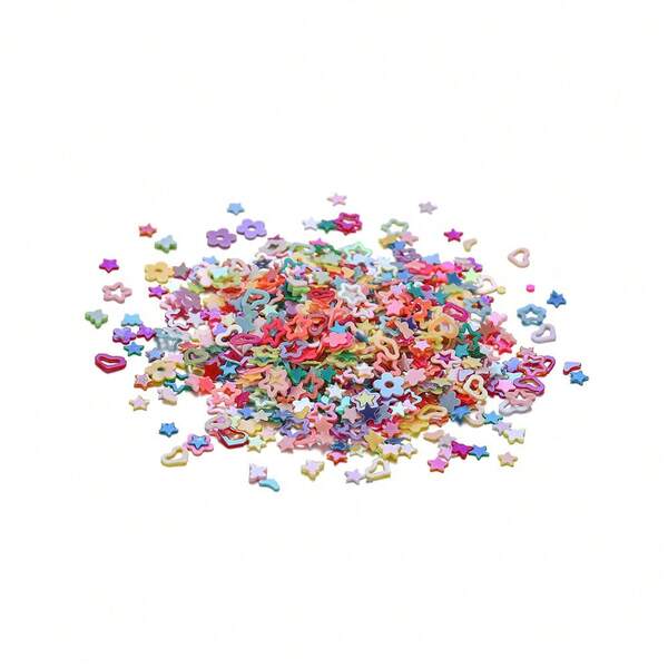 1000 piezas de accesorios de joyería con brillo láser de colores para hacer manualidades, molde de pegamento para rellenar con brillo