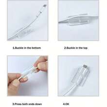 Ốp lưng bảo vệ hình sao/nơ tương thích với cáp dữ liệu chống uốn cong , bảo vệ cáp Nan, phụ kiện sạc, phụ kiện điện thoại - Màu tím - Xem 4