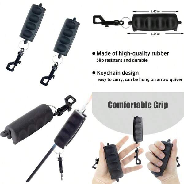 2 Pack Durable Rubber Archery Arrow Puller With Non-Slip Grip And Belt Clip Easy Drawing Tool For Bow Hunting And Target Practice Archery Arrow Puller Accessories