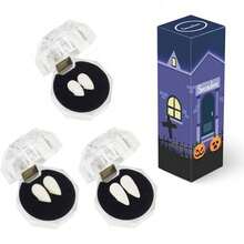 Vampire Teeth Fangs Dentures Cosplay Props Halloween Props Party Favors - Default - View 2