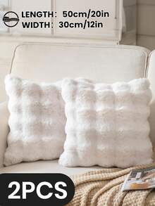 1/2/4 Stück luxuriöser Kunstfell Toskana Kissenbezug, Kissenhülle, ohne Kisseneinsatz, flauschige Heimdekoration Kissenhülle für Wohnzimmer Sofa, Schlafzimmer Kopfteil, Überwurfkissen, Oeko-Tex