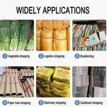 10 rollos (total 400 metros) Cuerda de plástico duradera y resistente al desgarro - Ideal para jardinería, mensajería, embalaje de comercio electrónico, atado diario, sujetadores, accesorios de embalaje para regalos de Navidad/Halloween, decoración artesanal e industria y construcción agrícola (5 colores: azul, amarillo, verde, rojo, blanco) - Unitalla - Ver 10