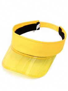 1 pieza Gorra de béisbol de ala ancha transparente, sombrero de sol ligero y transpirable unisex para deportes al aire libre, senderismo, ciclismo, transporte, viajes, vacaciones y compras de mujeres, gorra con visera de unicolor ajustable, adecuada para uso diario