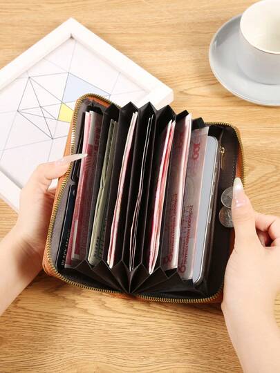 Minimalist Solid Color Long Wallet, Unisex Business Casual Multi-Functional Multi-Compartment Large Capacity Zipper Wallet, Phone Wallet, Coin Purse, Card Holder, Women's Business Modern Clutch, Women's Wallet, Christmas Gift, Girlfriend Gift, Women's Gift, Gift Bag, Gift For Boyfriend