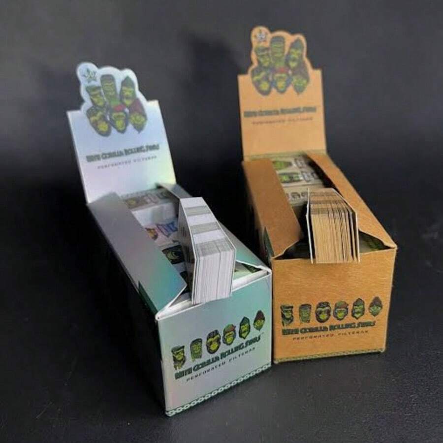 25 Booklets/Box, New Gorilla Handmade Rolling Papers, Filter Tips, Suitable For Camping, Home, Travel, Aimed At Adult Smokers, Smoking Accessories, Unique Birthday Gift For Hand-Rolling Enthusiasts