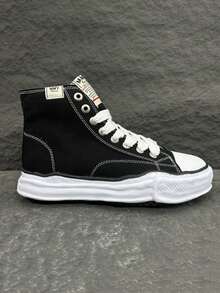 Giày thể thao cổ thấp MMY Classic 2025 chống trượt, bền, nhẹ, kiểu dáng unisex dành cho cặp đôi sinh viên, phối màu đen trắng, được thiết kế hợp tác với nhà thiết kế nổi tiếng. - màu đen - Xem 2