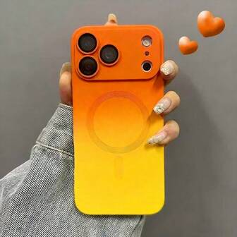 För iPhone 17 PRO MAX 17 PRO 17 Air Fashion Gradient Silikonskal Flerfärgat Matt Magnetiskt Kompatibelt med 17 16 15 14 13 12 11 Pro Max Plus 16E Skal, Julklappar, Vinterklappar