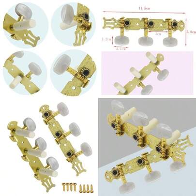 2pcs Classical Guitar Tuners Mechanical Guitar Pins Tuning Pegs Classical Guitar Tuning Pegs For Classical Acoustic Guitar