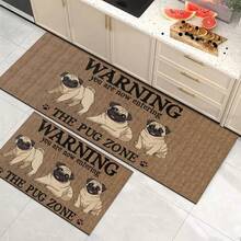 1 pieza Alfombra de cocina, Tapete de cocina con diseño de perro, Diseño de perro amarillo, Absorbente y antideslizante, Adecuado para granja, entrada, interior, decoración de habitaciones, cocina, comedor, oficina pequeña/oficina en casa, fregadero, lavandería - Multicolor - Ver 9