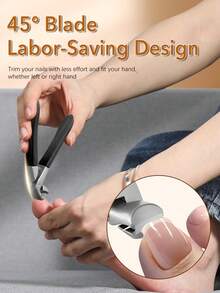 Bello Paratu 2Pcs/Set Nail Clippers Set Ingrown Toenail Thick Nail Clippers Set For Professional Heavy Duty Toenail Clippers Cutter Pedicure Manicure Fingernail Tools - Multicolor - View 3