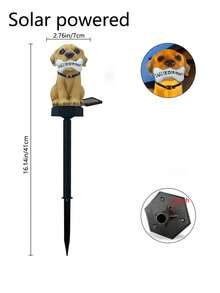 1pc Solar Dog Light, Outdoor Garden, Cartoon Outdoor Statue Welcome Logo Dog Lawn Light Terrace Outdoor Garden Decoration Landscape Light