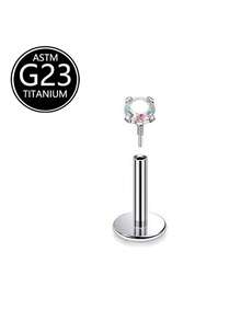 1 件 G23 钛 16G 氧化锆唇钉唇环 6-10 毫米穿孔饰品耳软骨耳屏耳轮内螺纹耳垂耳环