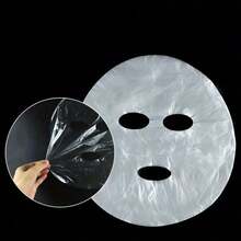 200Pcs (100pcs/1set) Facial Fresh-Keeping Film, Plastic Transparent PE Facial Mask Paper, Disposable Facial Fresh-Keeping Facial Mask Paper, Essential For Beauty And Skin Care - Multicolor - View 8