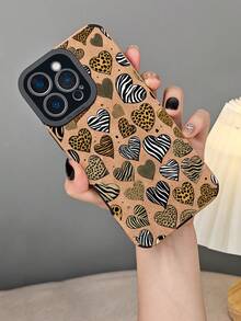 Handyhülle mit Tiermuster und Herzen, Handyhülle mit Zebra-Leopardenmuster, ausgefallenes Streetstyle-Design, langlebige Schutzhülle, kompatibel mit iphone16 pro max/16pro/16plus/16/15promax/15pro/15plus/15/14promax/14pro/14plus/14/13promax/13pro/13/12promax/12pro/12/11promax/11pro/11/X/XS/XSmax