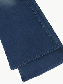 Y2K Women Flared Jeans Blue Low Waisted Stretch Flared Pants Elegant Retro Causal Flared Trousers,2026 Summer - Medium Wash - View 11