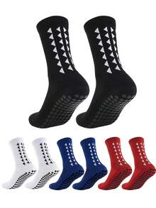 1 Pair Teenage Soccer Socks, 10-18 Years Old Boys Anti-Slip Durable Sports Socks, Floor Socks - Multicolor - View 2