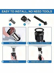 1pcWater Pipes, Drainage Pipes, Dissolve And Unclog,Universal Plastic Sink Drain Strainer With Flexible Hose, Anti-Odor Wash Basin Sewer Fittings For Kitchen And Bathroom