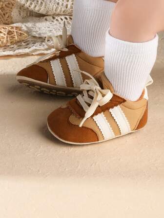 Infant Toddler Anti-Slip Rubber Sole Casual Sneakers, Suitable For 0-1 Year Old Newborns, 3-12 Months Babies, Durable And Comfortable, Spring/Autumn